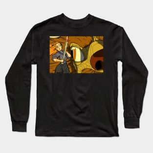 The Dragon and Knight cropped Long Sleeve T-Shirt